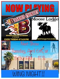 a flyer for a new show at the moose lodge