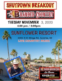 a flyer for shut down breakout country