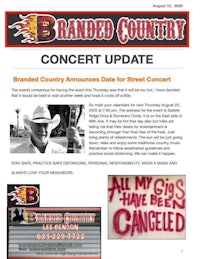 branded country concert update